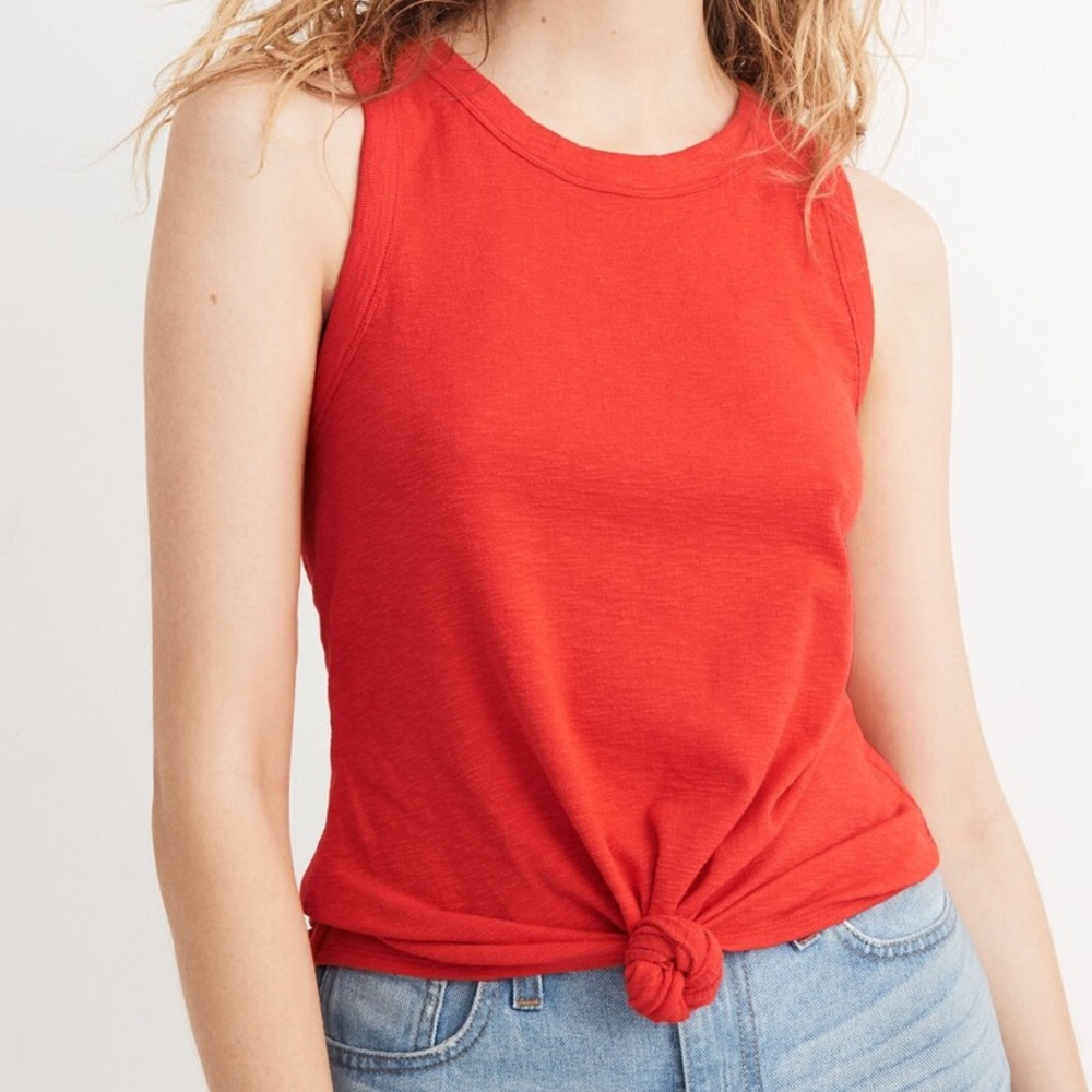 Madewell Tie-front Knot Tank Top size S